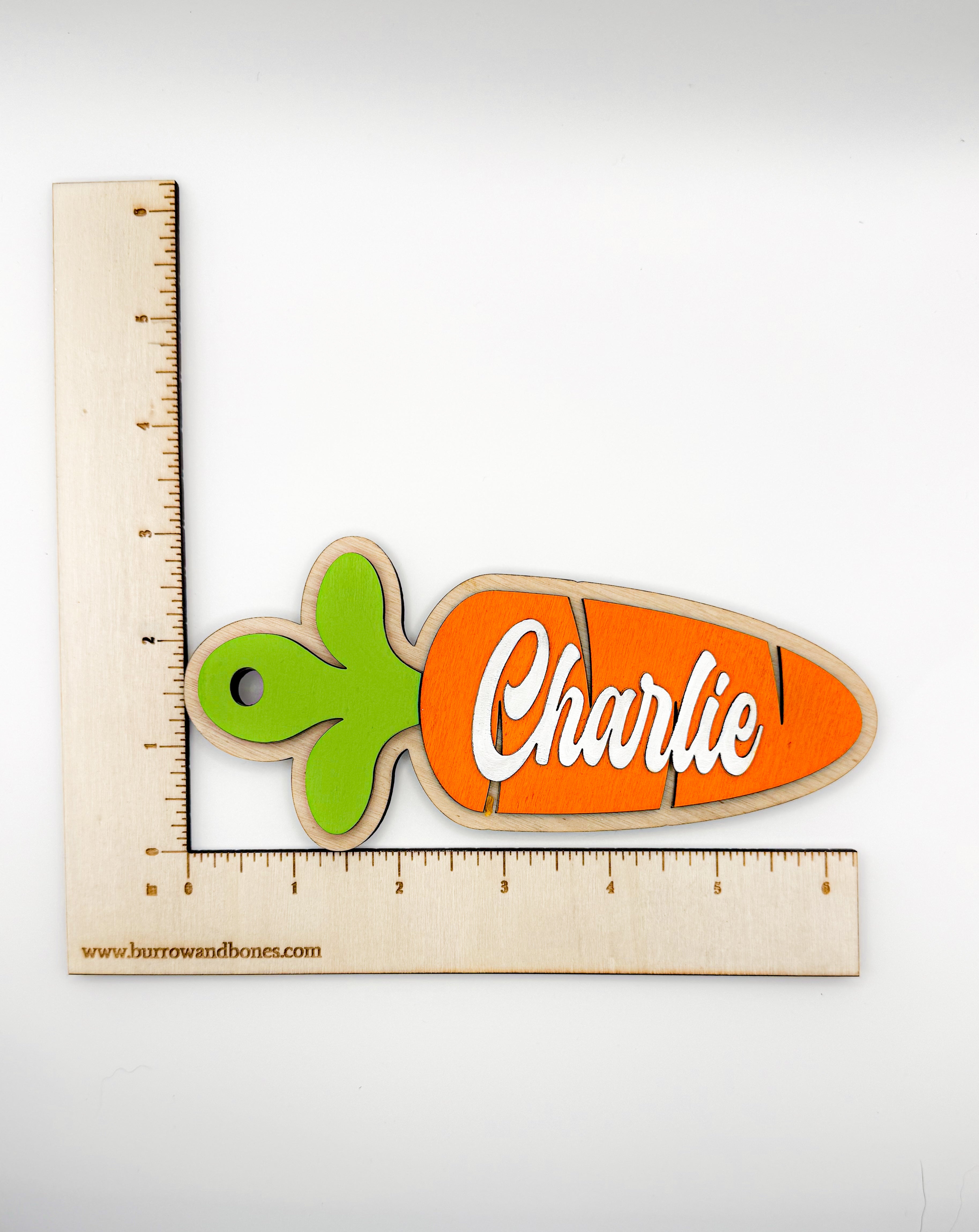Personalized Easter Basket Name Tags - Carrot