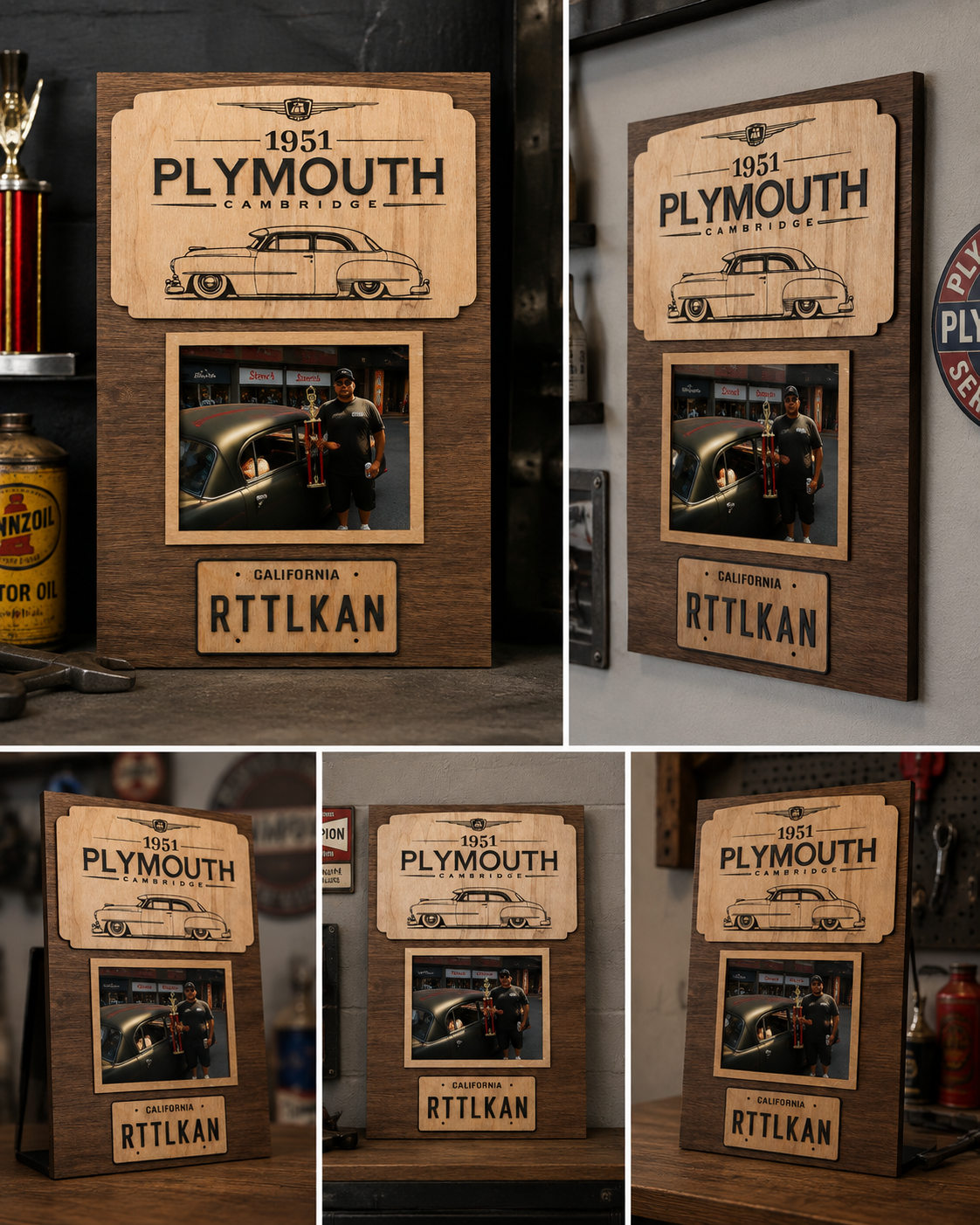 Personalized Classic Car Photo Plaque