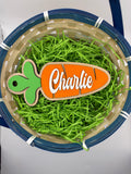 Personalized Easter Basket Name Tags - Carrot