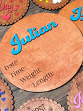 Birth announcement keepsake