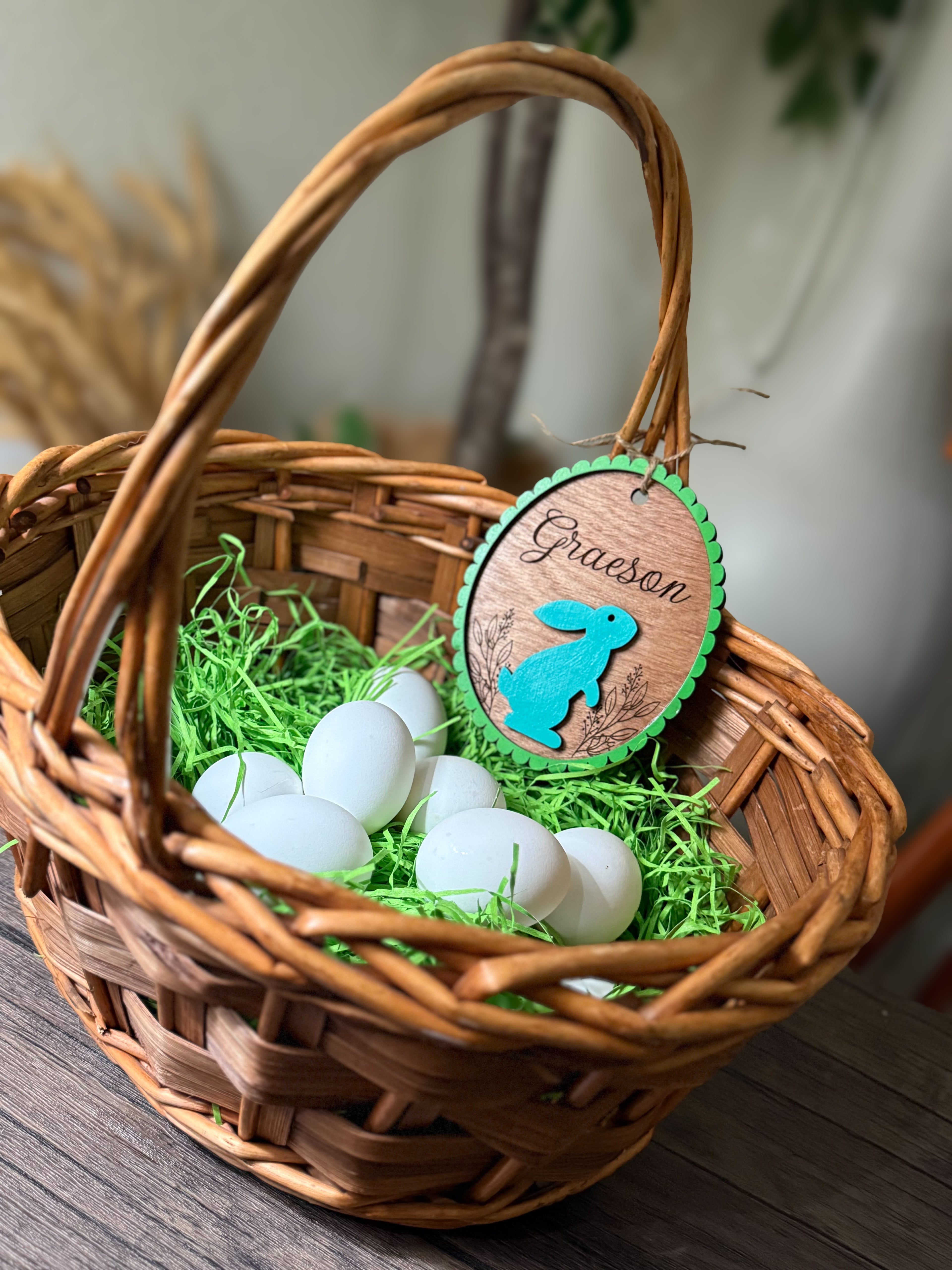 Personalized Easter Basket Name Tags-Bunny