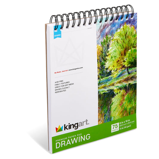 Drawing Paper Pad - Top Spiral - 8” x 10” - 75 Sheets