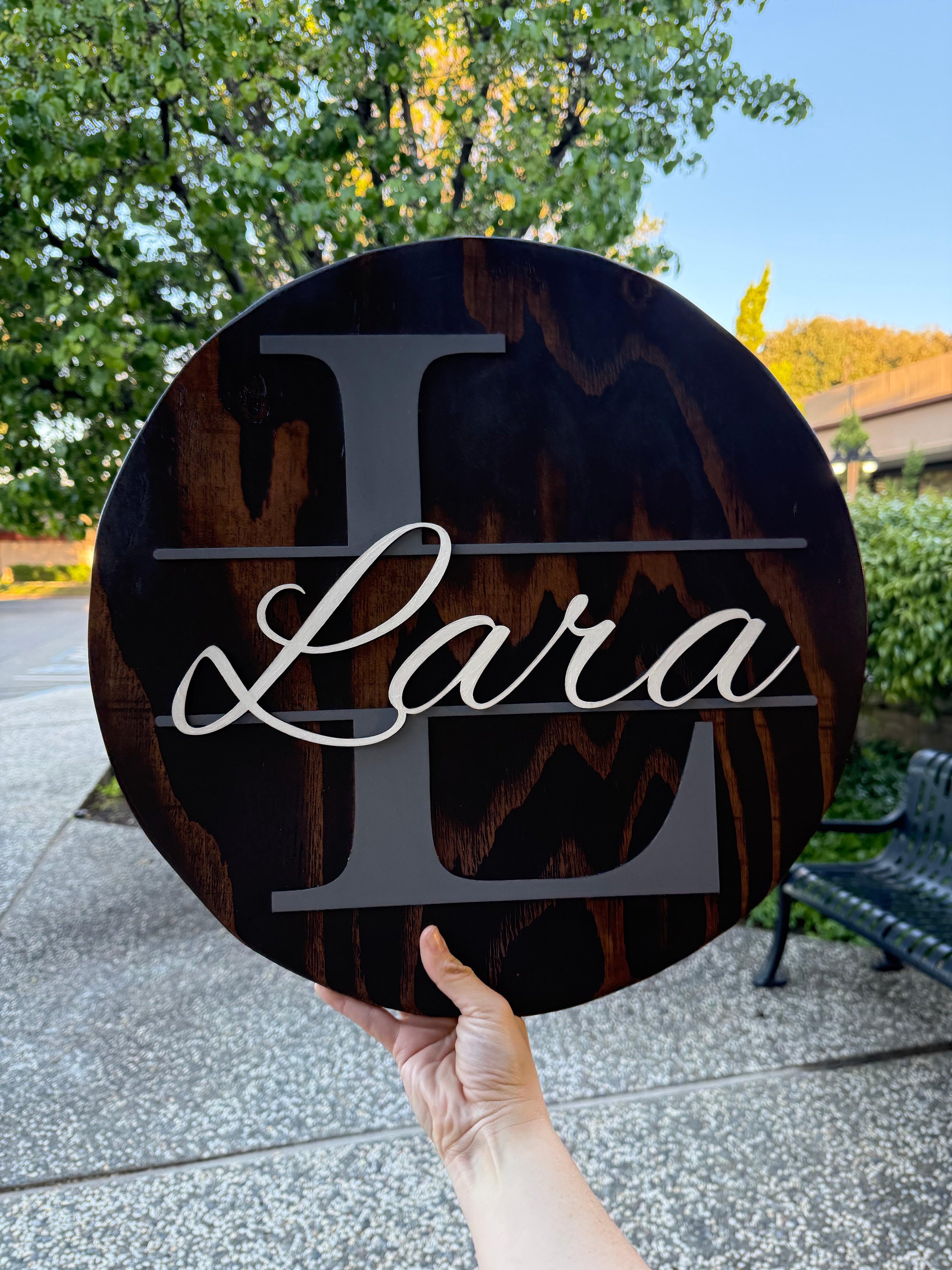 18 inch Monogram door hanger