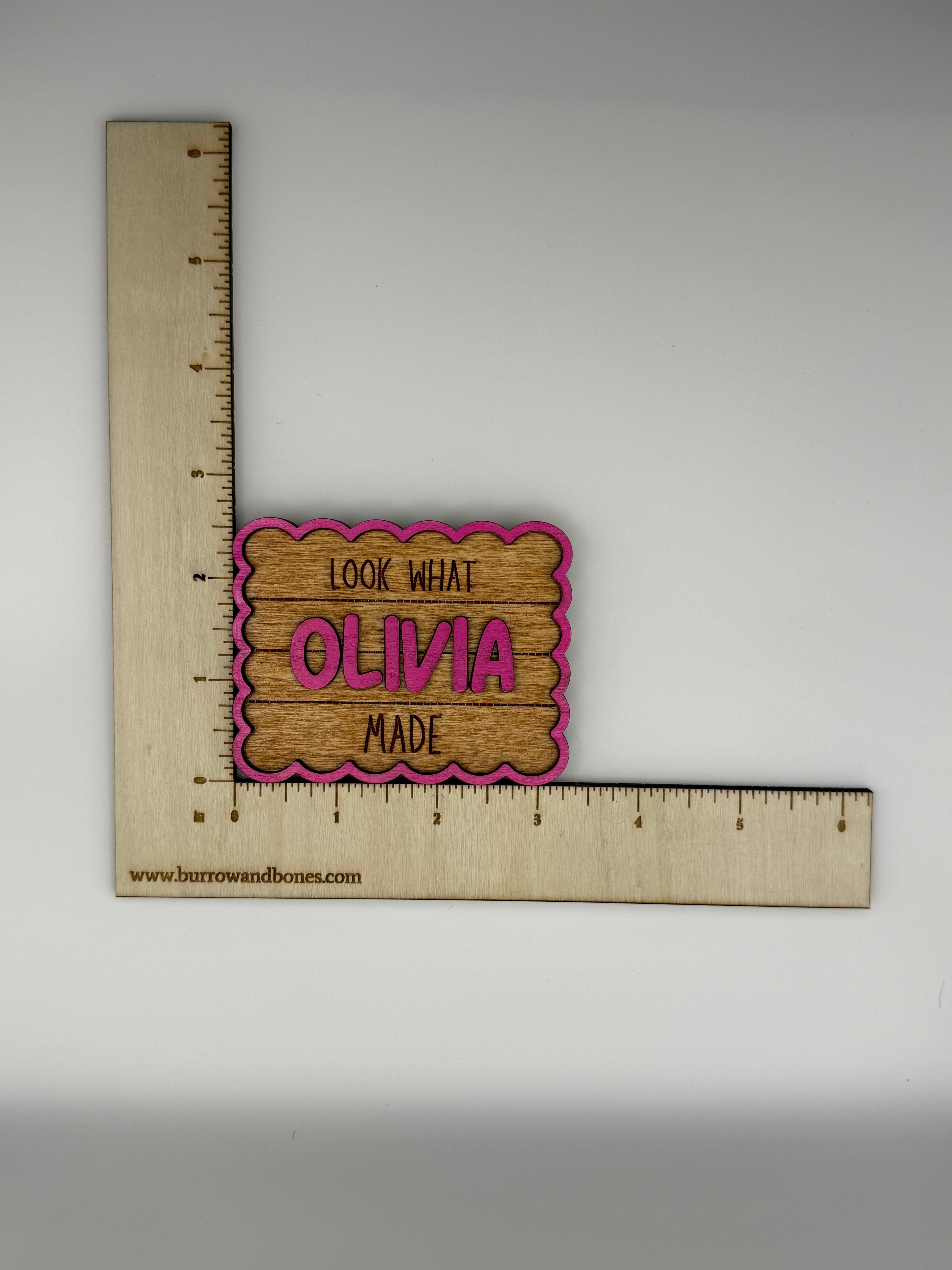 Look What I Made! Personalized Wood Name Magnets