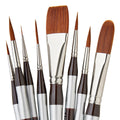 Precision™ Amber Taklon Comfort Handle Brush Set - 8 pc