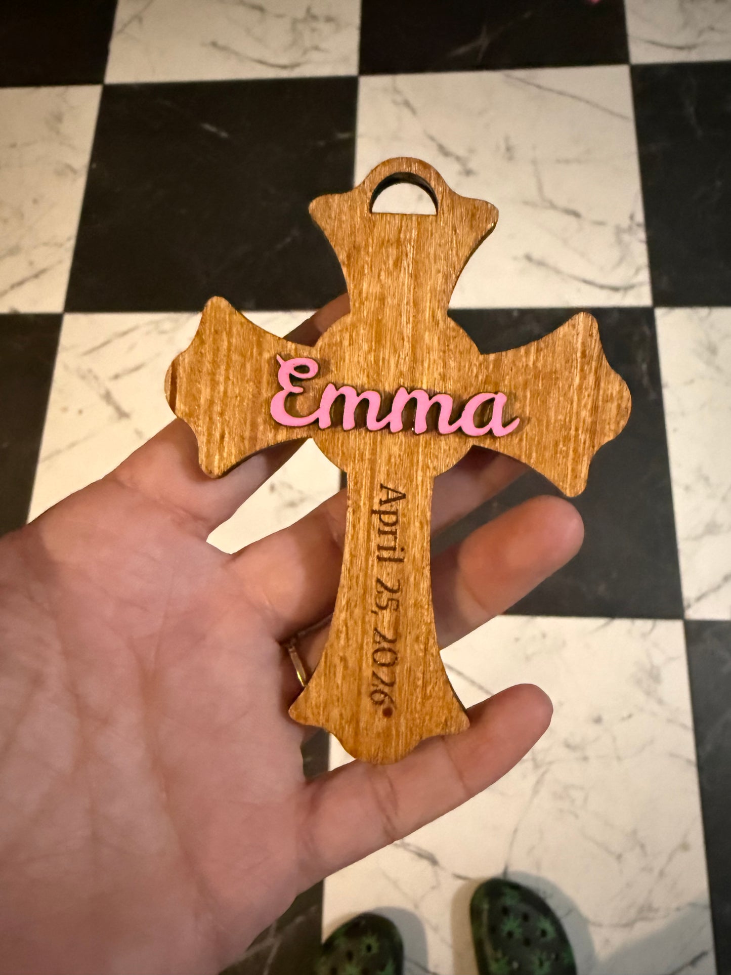Mini Personalized Baptism Cross