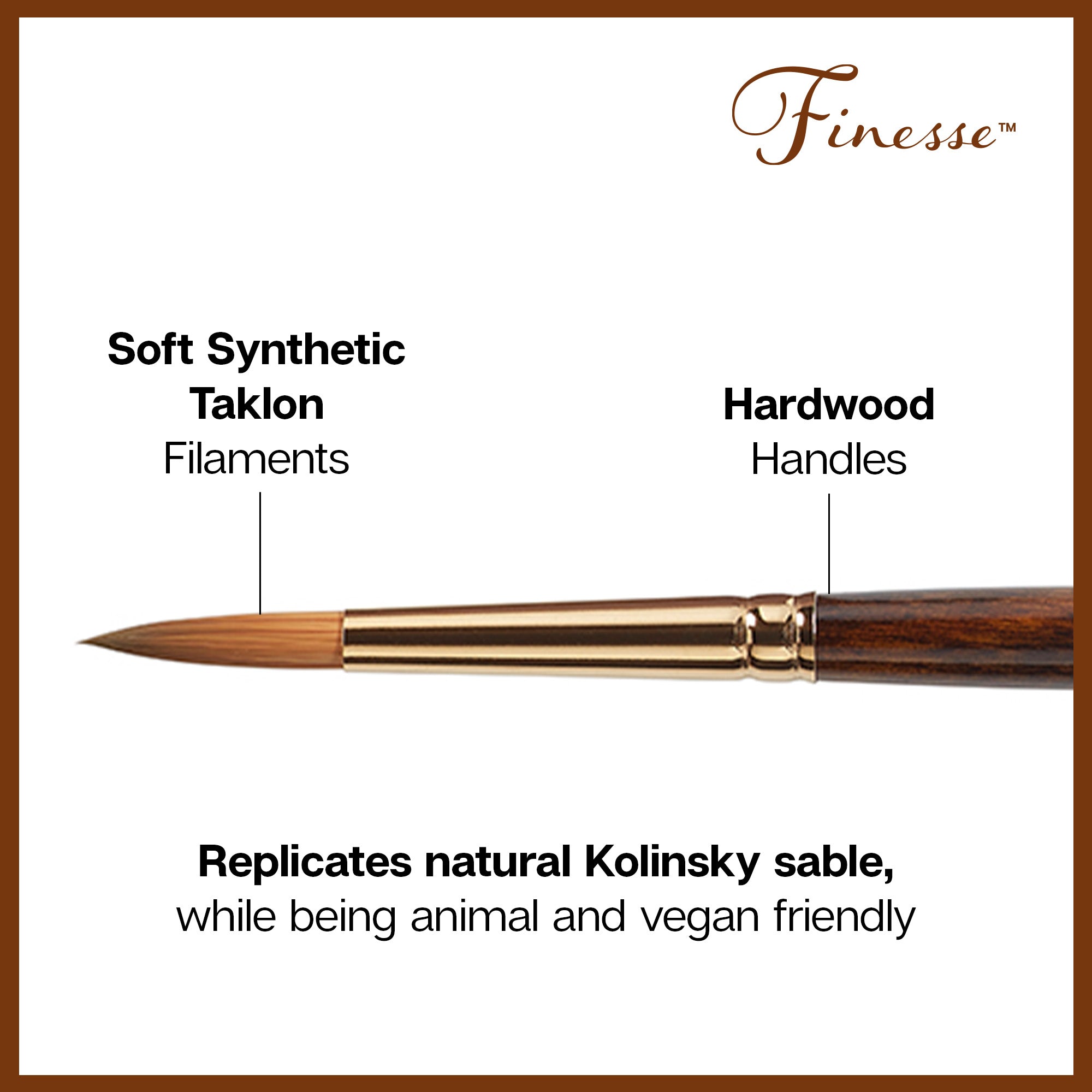 Finesse™ Synthetic Kolinsky Sable Brush Set - 8 pc