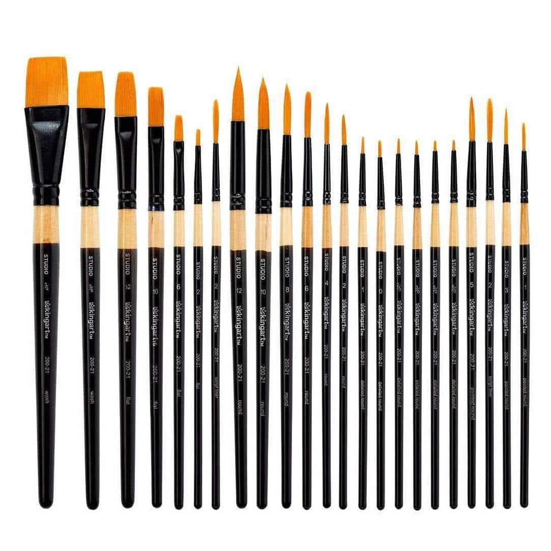 Studio Golden Nylon Mixed Media Brush Set - 21 Pieces