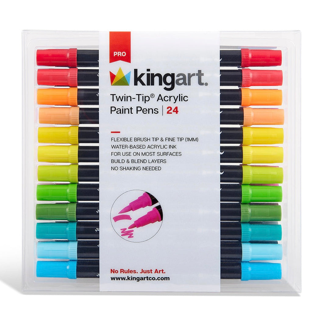 PRO Twin-Tip™ Acrylic Paint Pens – 24 Colors