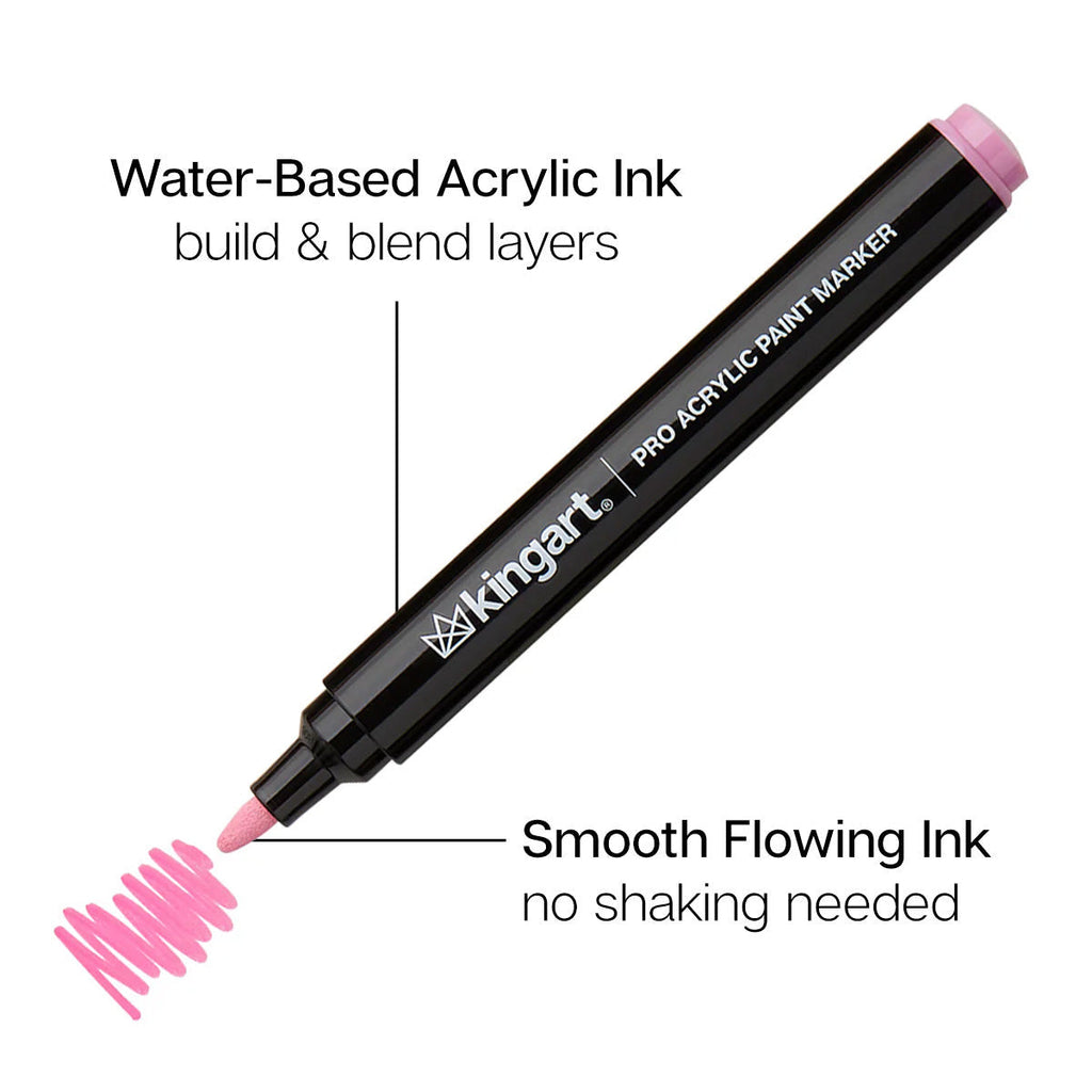 PRO Acrylic Paint Markers - 2mm Bullet Tip - 12 Floral Colors