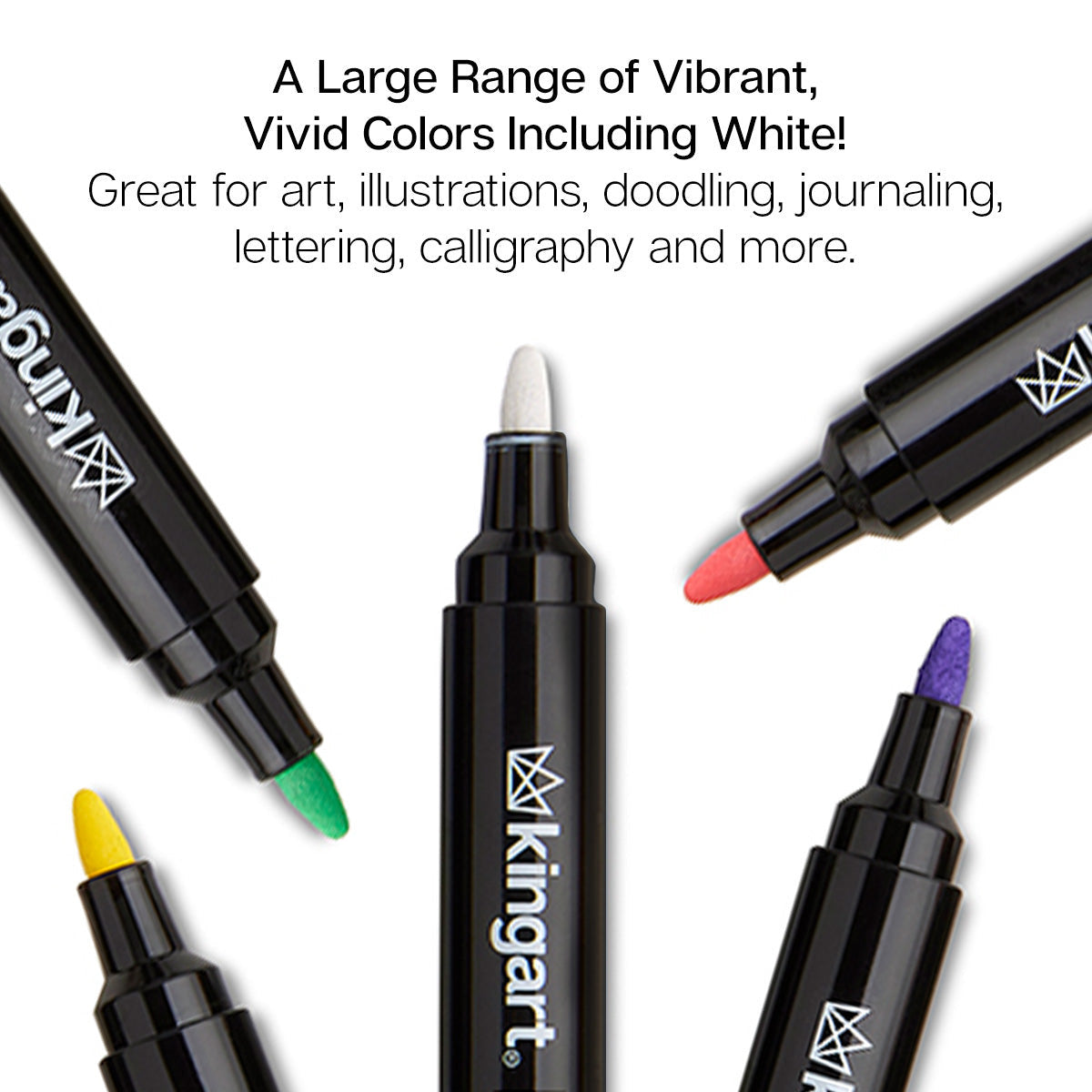 PRO Acrylic Paint Markers - 2mm Bullet Tip - 12 Pastel Colors