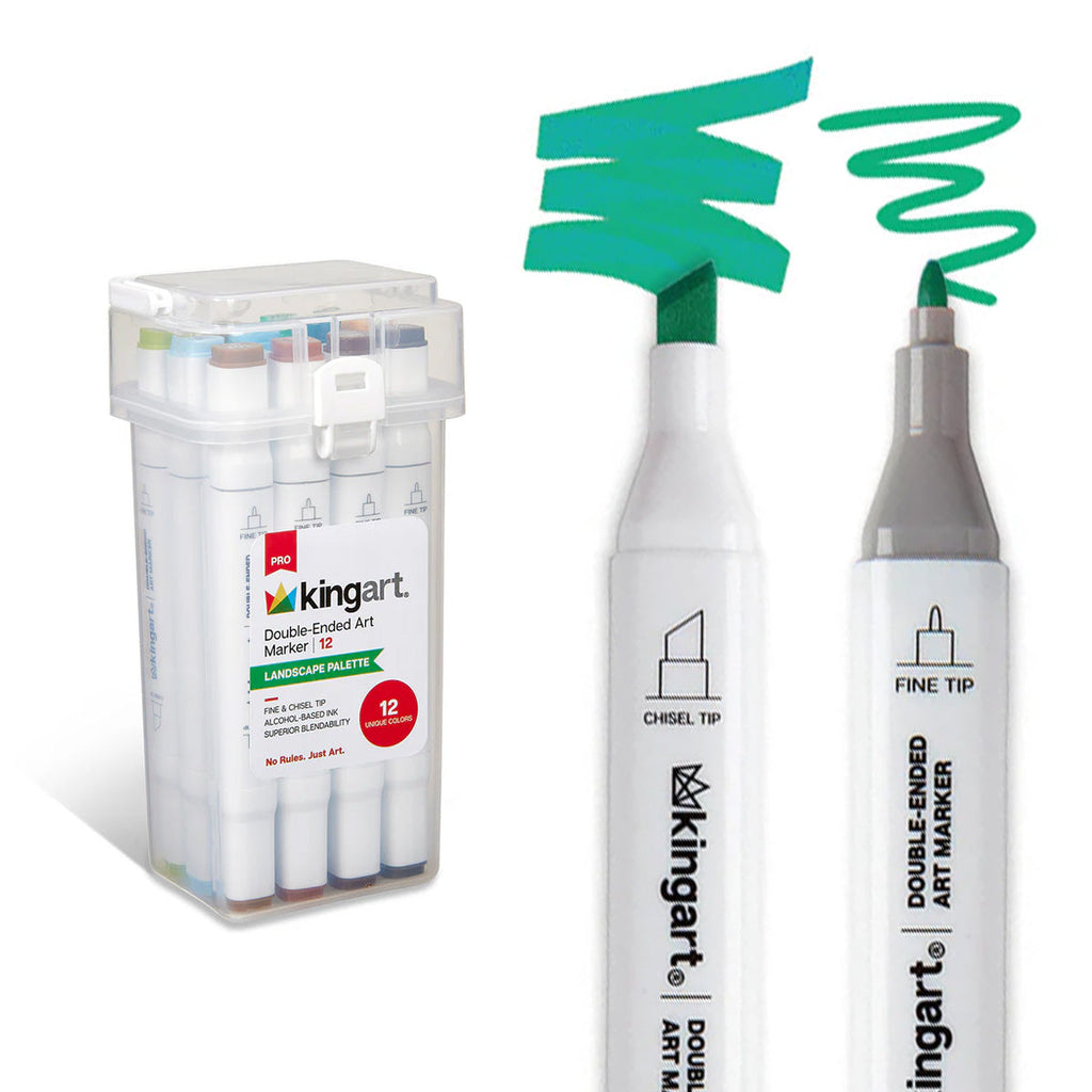 PRO Double-Ended Alcohol Markers - 12 Landscape Colors