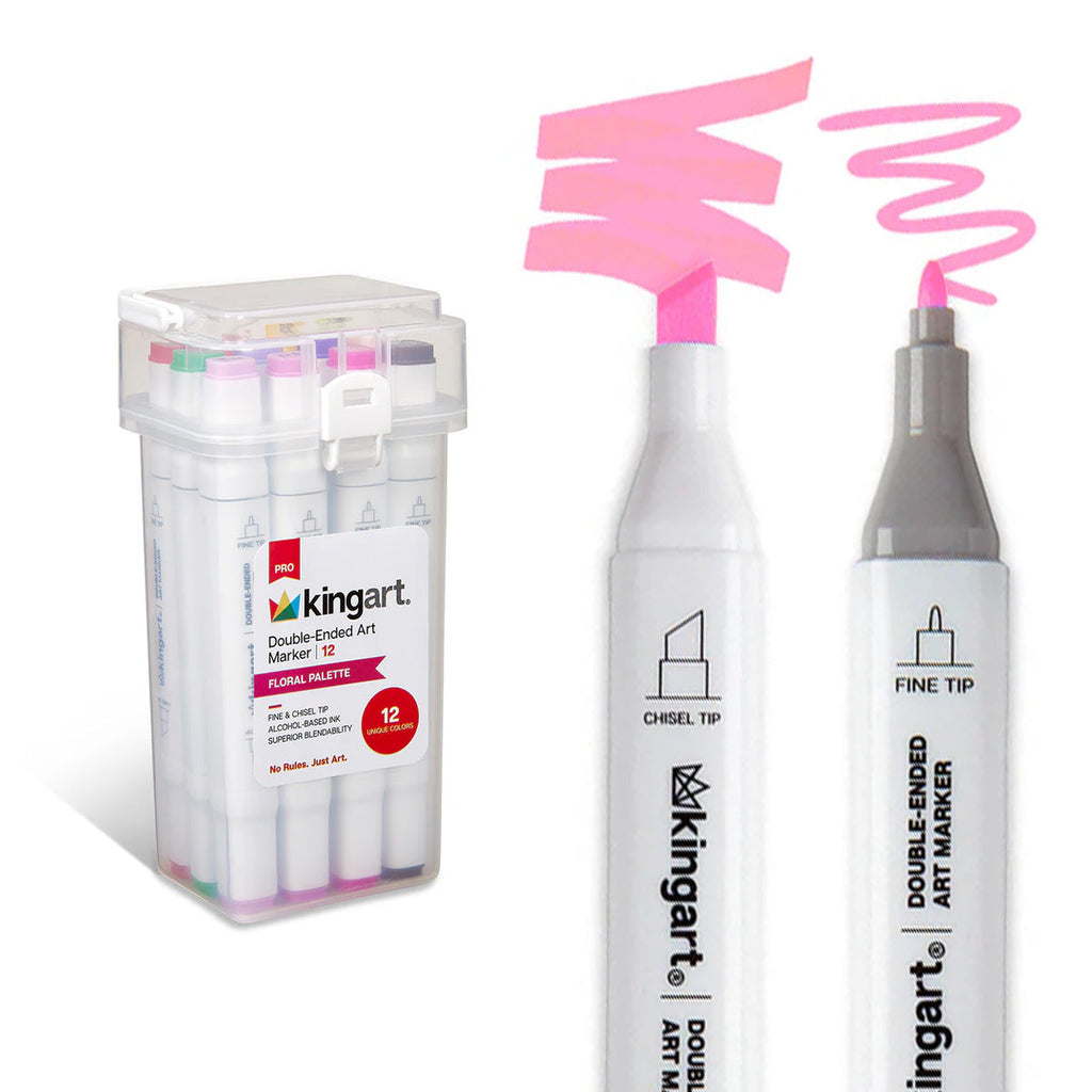 PRO Double-Ended Alcohol Markers - 12 Floral Colors