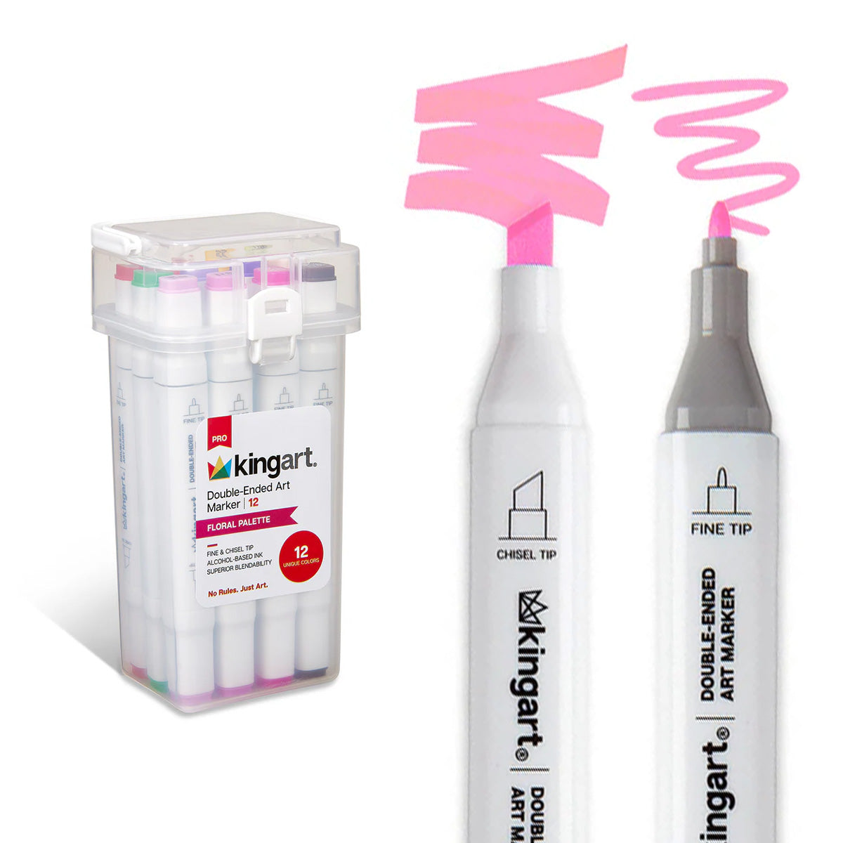 PRO Double-Ended Alcohol Markers - 12 Floral Colors