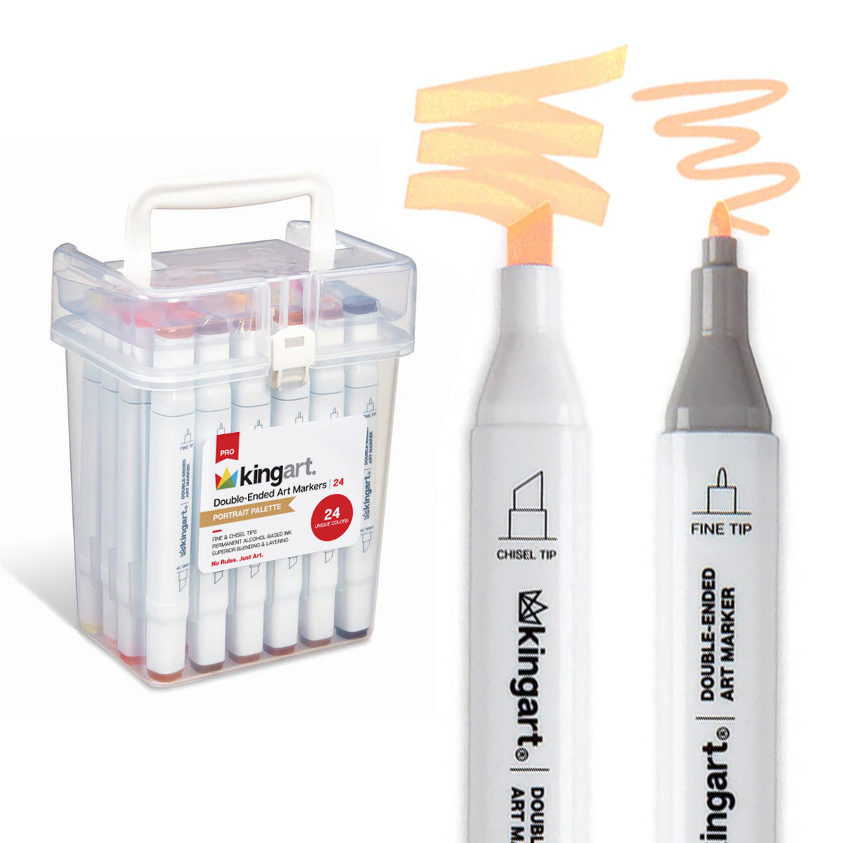Double-Ended Alcohol Markers - 24 Portrait Colors
