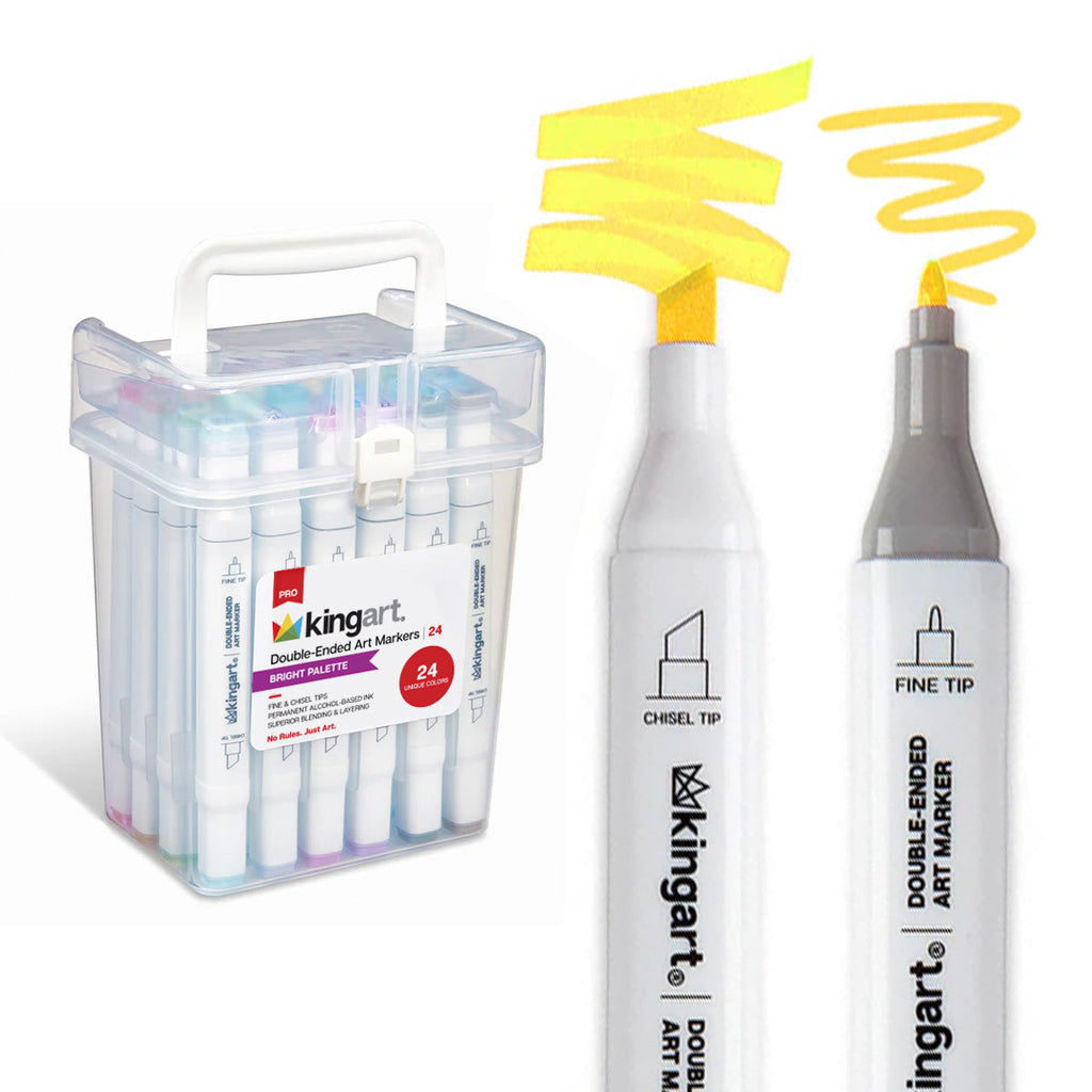 PRO Double-Ended Alcohol Markers - 24 Bright Colors