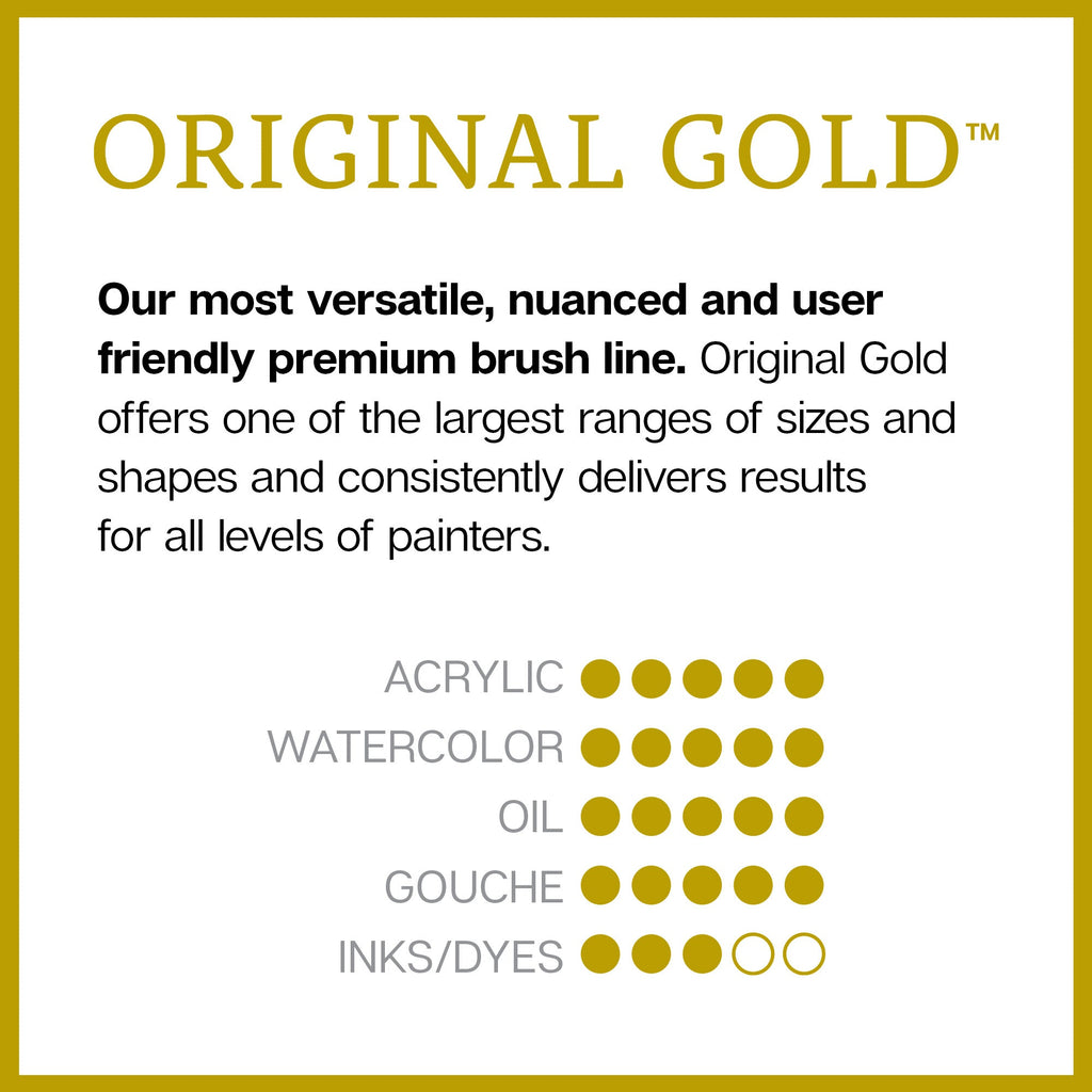 Original Gold® Golden Taklon Acrylic Handle Brush Set 12 pc