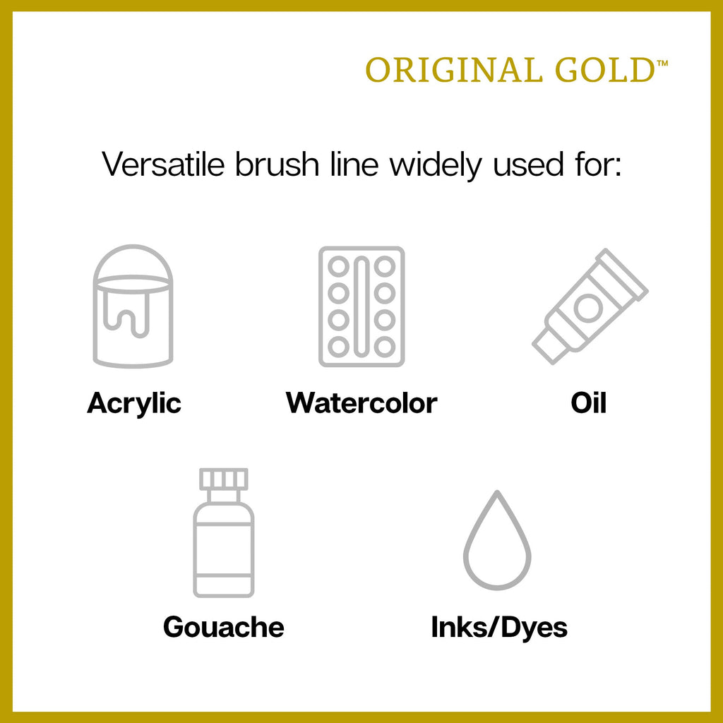 Original Gold® Golden Taklon Brush Set 12 pc