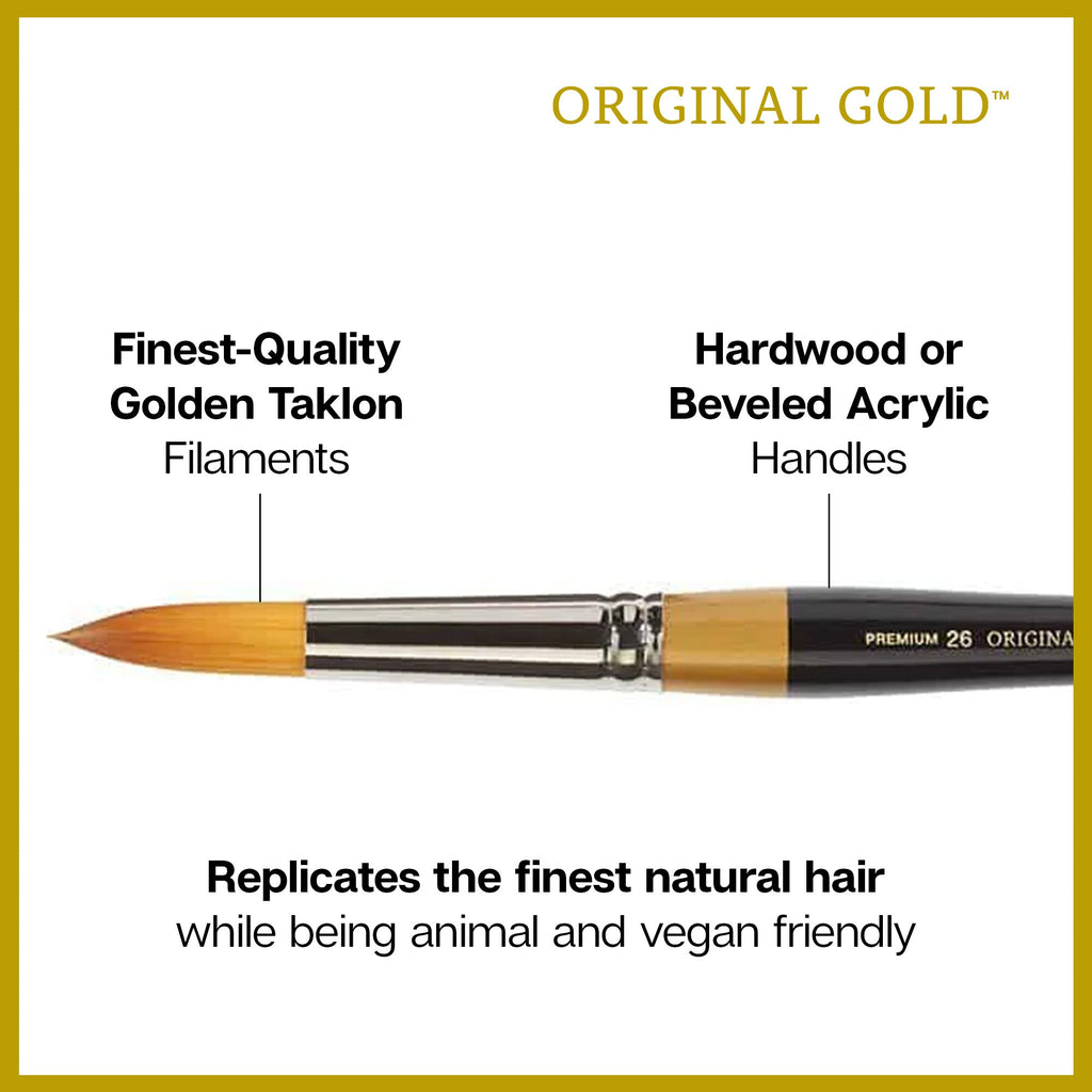 Original Gold® Golden Taklon Brush Set 4 pc