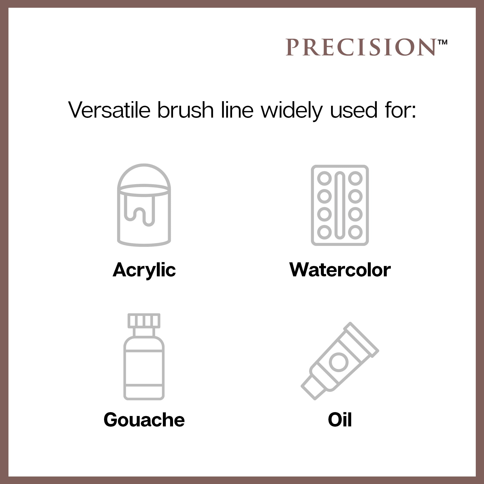 Precision™ Amber Taklon Comfort Handle Brush Set - 12 pc