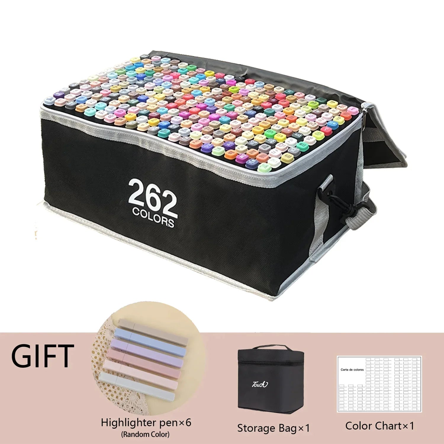 Dual Tip Alcohol Markers — 24/36/48/60/80/120/168/262 Color Sets | Permanent Art Sketch Markers for Illustration & School Supplies