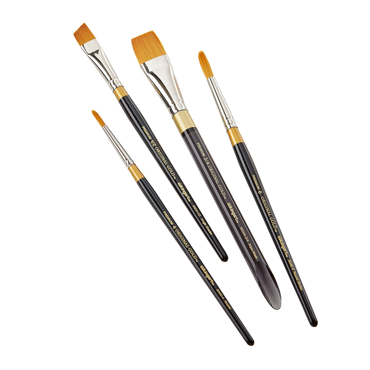 Original Gold® Golden Taklon Brush Set 4 pc