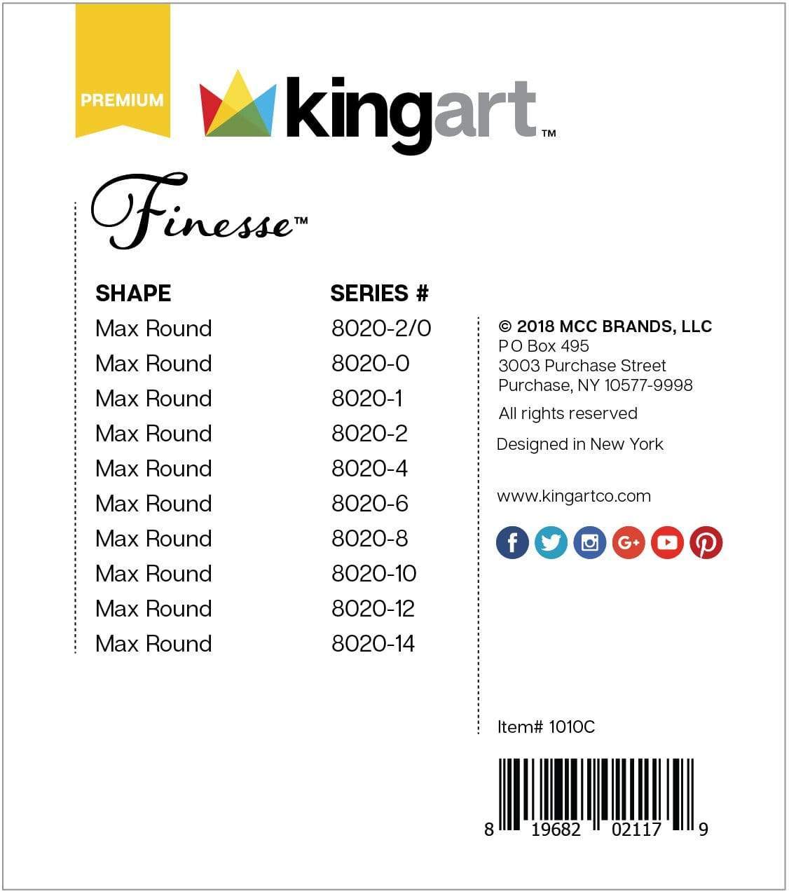Finesse™ 8020 Ultra Round Brushes 10 pc