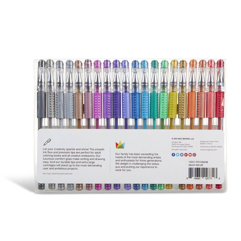Gel Pens 20 Metallic Colors