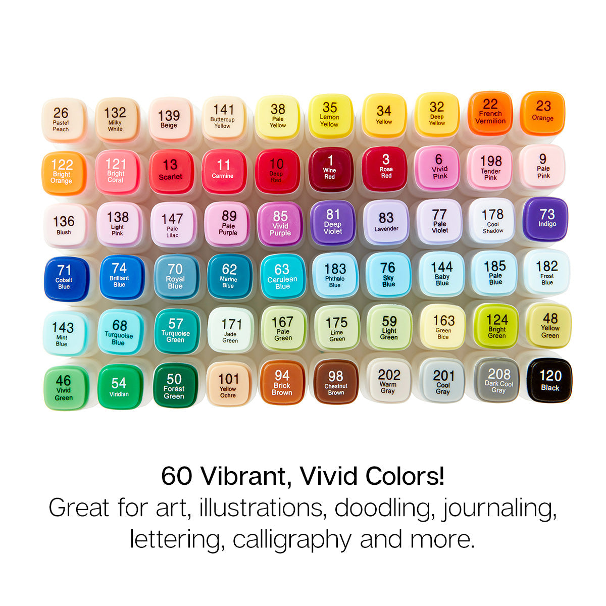 PRO Double-Ended Alcohol Markers - 60 Colors