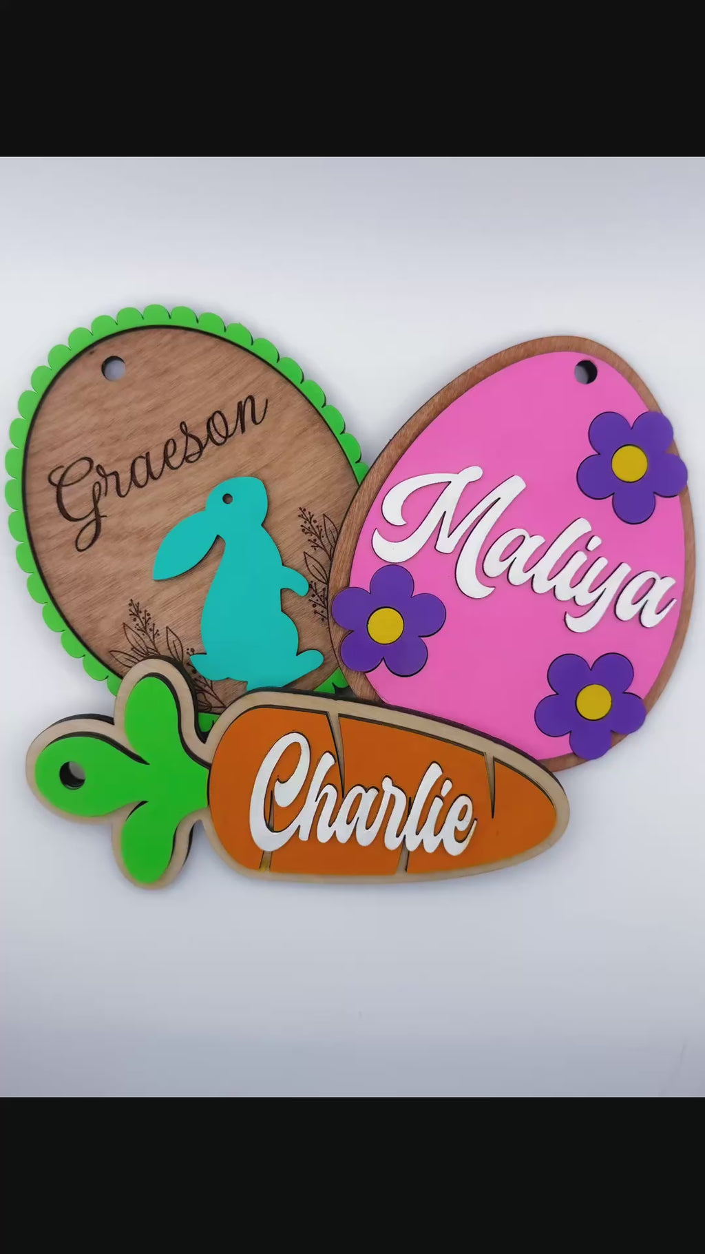 Personalized Easter Basket Name Tags -Egg